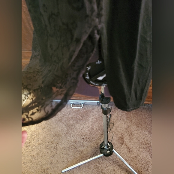 Mystree Long Black Sheer Front Top - Picture 7 of 8